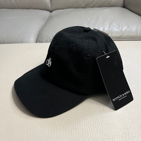 NWT - Scotch & Soda Adult Embroidered Logo Tuck Strap Baseball Cap - Picture 2 of 6